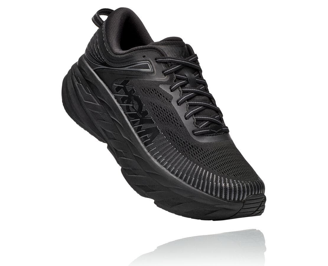 Hoka One One Bondi 7 Herren Straßenlaufschuhe Schwarz | (DE-7823CHINS)